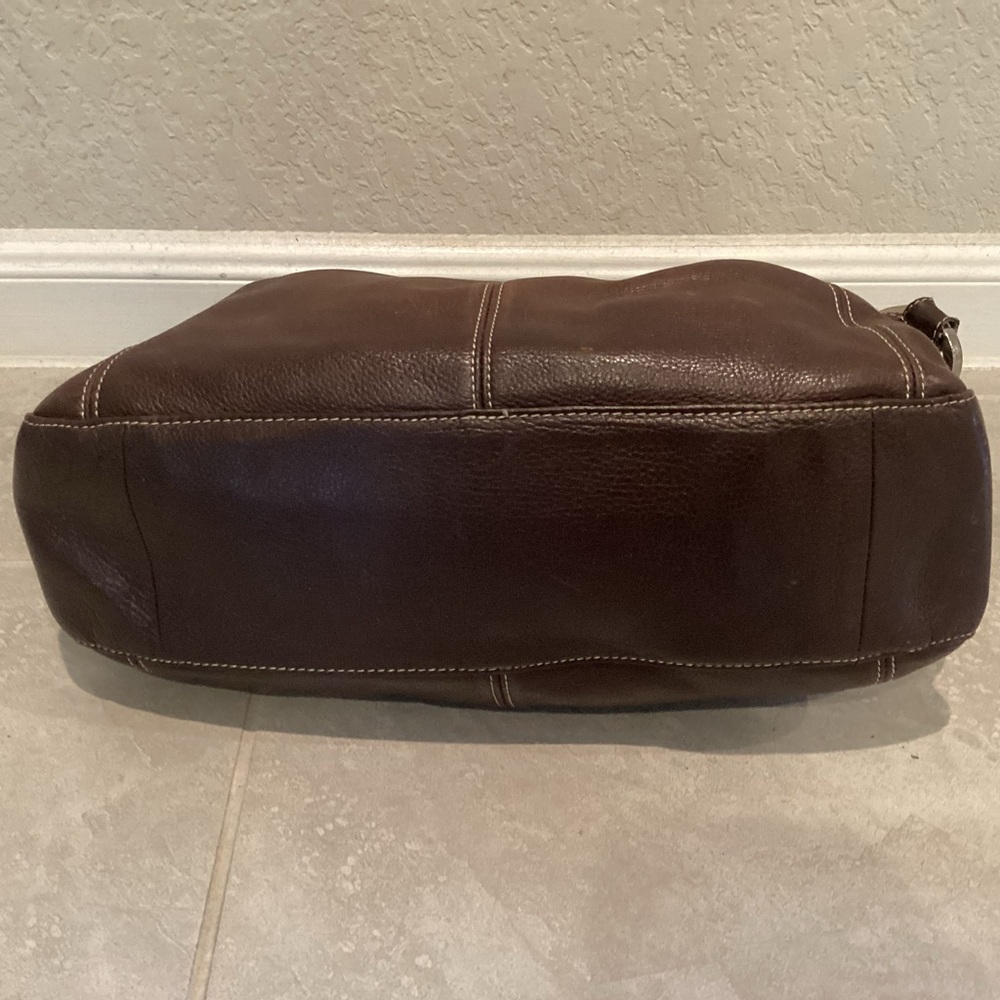 Tignanello Brown Leather Hobo Bag - Picture 4 of 11